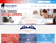 Tablet Screenshot of monarchheatingandac.com